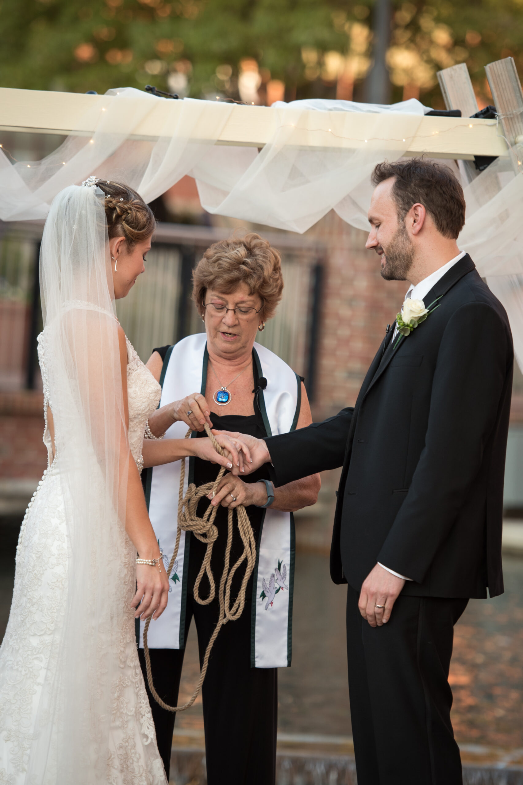 handfasting ceremony at Raleigh wedding
